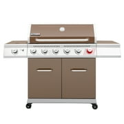 Royal Gourmet 6-Burner GA6402C BBQ Gas Grill with Sear Burner and Side Burner, 74,000 BTU