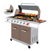 Royal Gourmet 6-Burner GA6402C BBQ Gas Grill with Sear Burner and Side Burner, 74,000 BTU