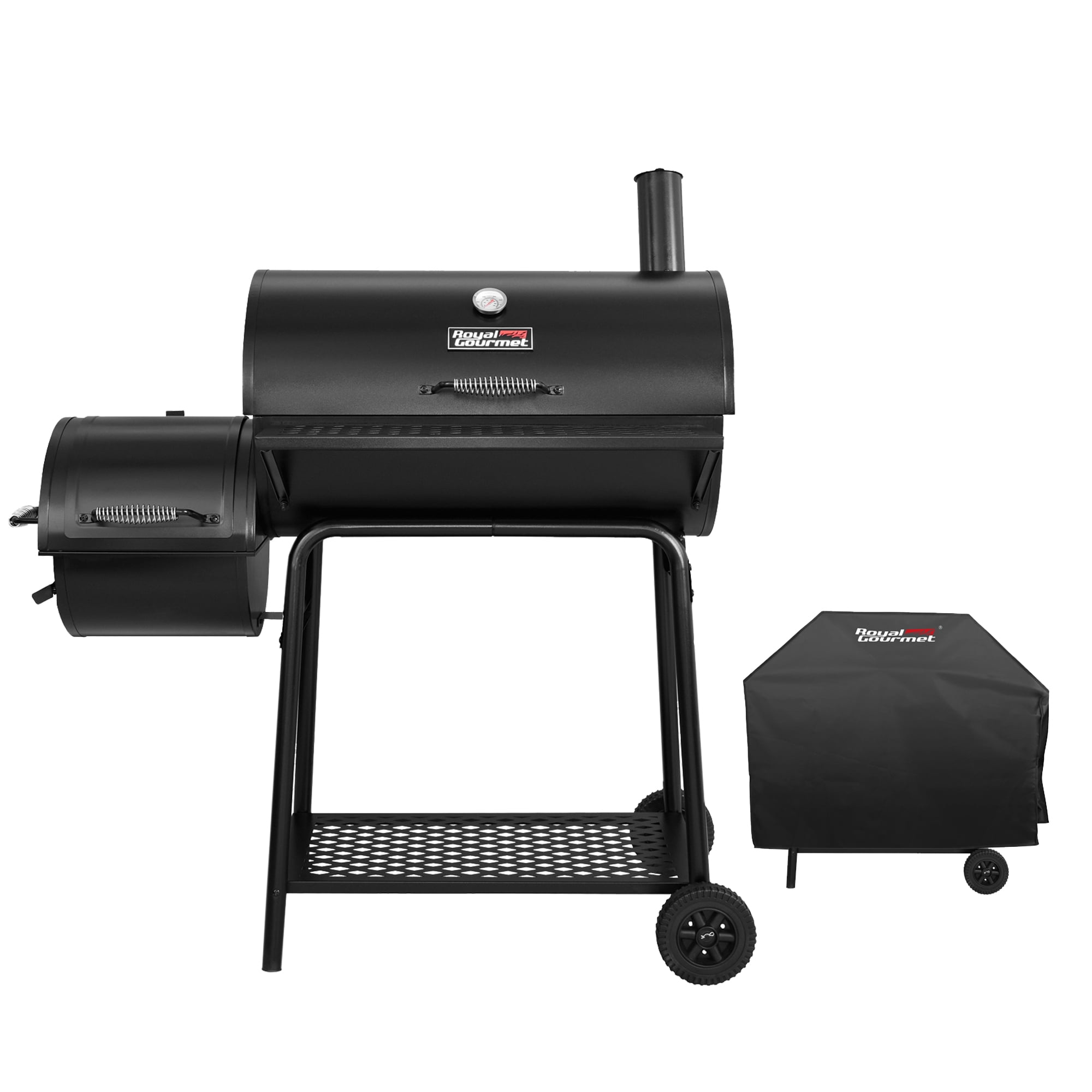 Royal Gourmet CC1830FC 30″ Charcoal Grill with Offset Smoker, With Cover Sansujyuku sansujyuku.com