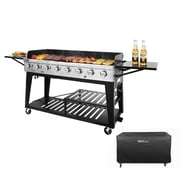 Royal Gourmet Event 8-Burner BBQ Propane Gas Grill with Cover, Picnic or Camping Outdoor