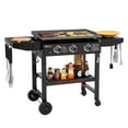 thumbnail image 1 of Royal Gourmet GB3000H 28-Inch 3-Burner Gas Griddle in Black, Griddle with Collapsible Side Shelves, 39,000 BTU, 1 of 12
