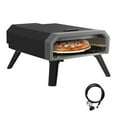thumbnail image 1 of Royal Gourmet GP1301 Portable Gas Pizza Oven with 13-inch Pizza Stone,with Collapsible Legs for Backyard, Outdoor, Handmade Pizza, Black, 1 of 12