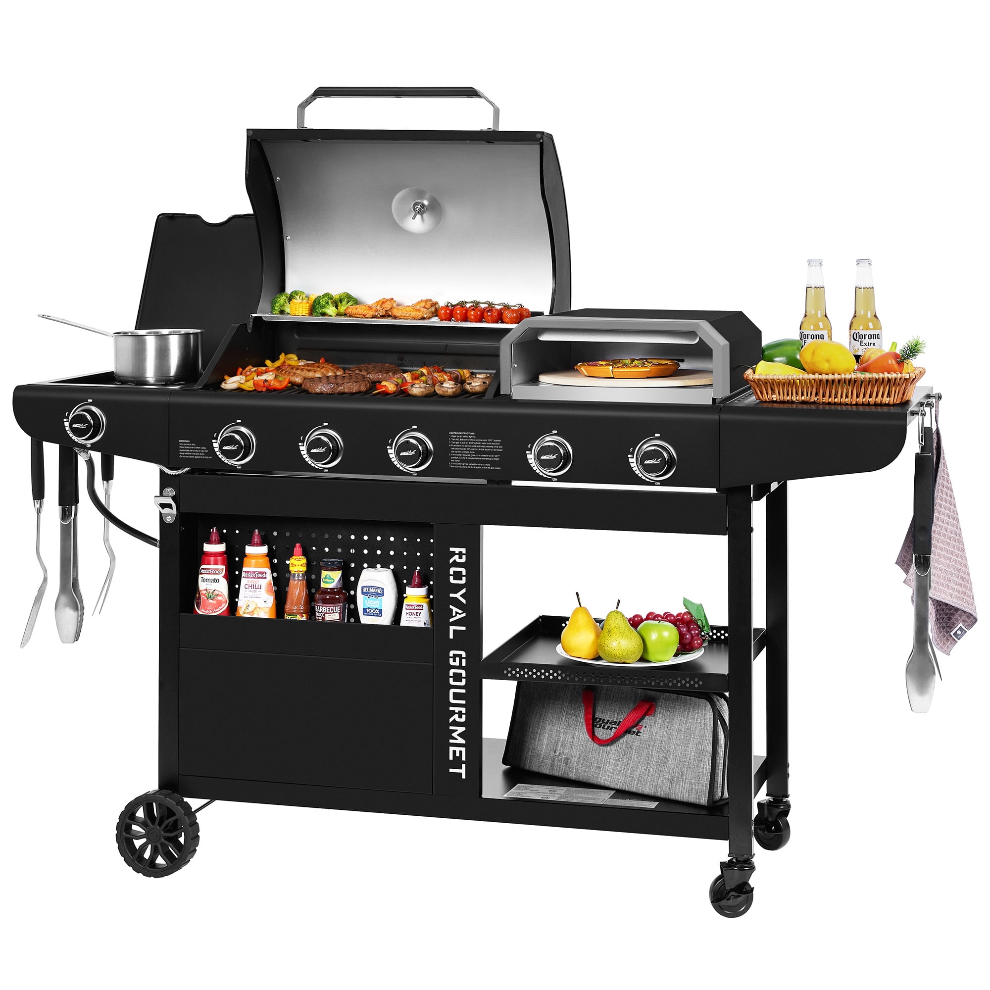 Royal Gourmet ZH3004H Premium Gas Grill and Pizza Oven Combo with
