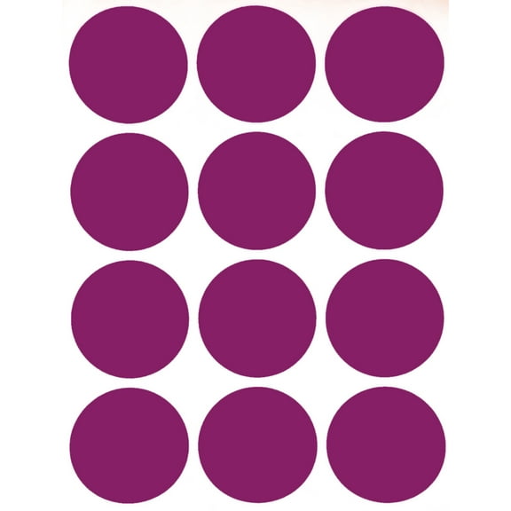 Royal Green 1.5 Large Dots Sticker Sheets for All-Purpose Labels Permanent Adhesive 38mm (1.5 in) - 300 Pack (Purple)