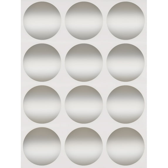 Royal Green 1.5 Large Dots Sticker Sheets for All-Purpose Labels Permanent Adhesive 38mm (1.5 in) - 300 Pack (Silver)