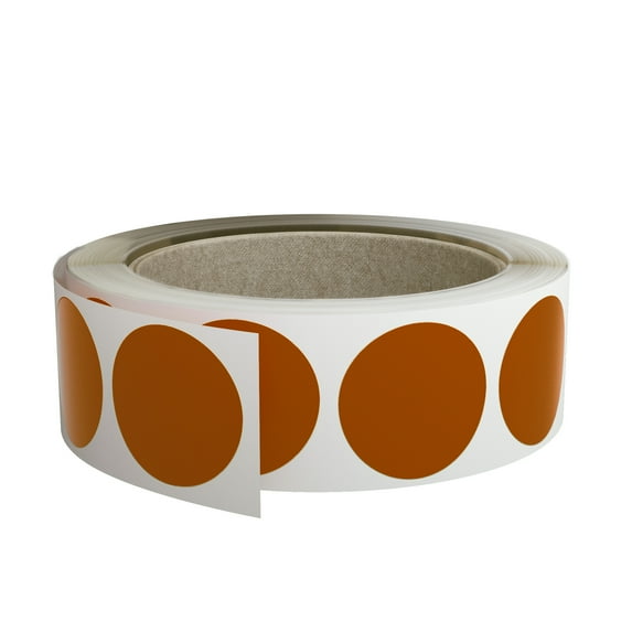 Royal Green 1.5 inch Permanent Adhesive Stickers in Rolls Brown Labels 38mm - 600 Pack