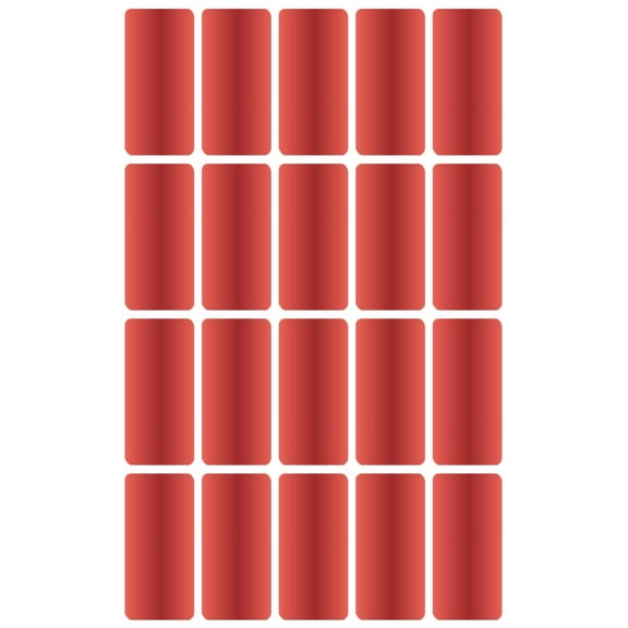 Royal Green 1.57" x 0.75" Small Label Stickers Write On 40mm x 19mm Small Labels - 300-Pack, Metallic Red