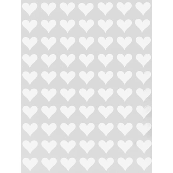 Royal Green 13MM (0.5 Inch) White Hearts Sticker Envelope Seals Love Decorative Crafting and Scrapbooking Labels - 1050 Pack
