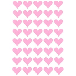  Transparent Pink Heart Stickers Valentine's Day Crafting  Scrapbooking 0.75 Inch 500 Adhesive Stickers : Arts, Crafts & Sewing