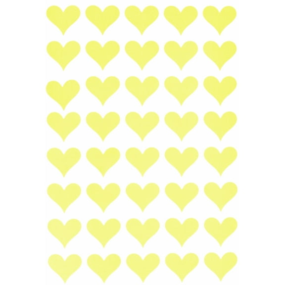 Royal Green 19MM (3/4 Inch) Pastel Yellow Heart Stickers for Arts and Crafts Decorative Envelope Seals for Invitations, Party Favors, and Crafts 200 Pack
