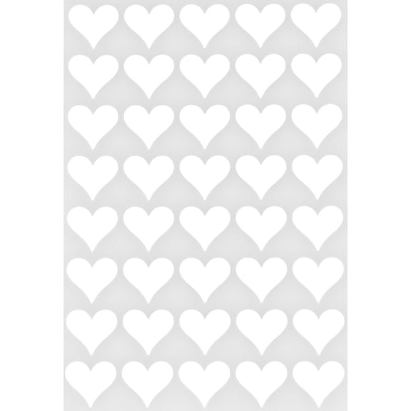 Royal Green 19MM White Heart Shaped Stickers Valentine Stickers for Party Favors Seals (3/4") 1000 Pack