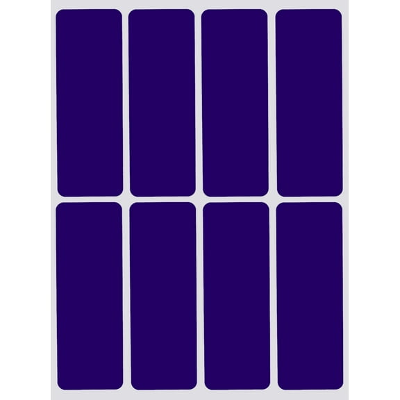 Royal Green 1x3 (75mm x 25mm) Royal Blue Rectangle Stickers to Write for Stationery and Gift Labels - 40 Pack