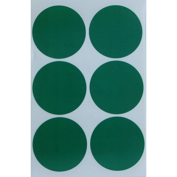 Royal Green 2" Round Labels for Storage Containers, Green Color Dot Stickers 50mm - 180 Pack