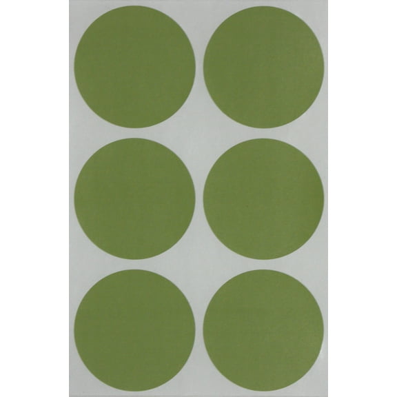 Royal Green 2" inch Olive Sticker 50mm Dot Labels for Multi-Purpose for Jars, Storage and Identification - Permanent Adhesive Label Stickers - 72 Pack