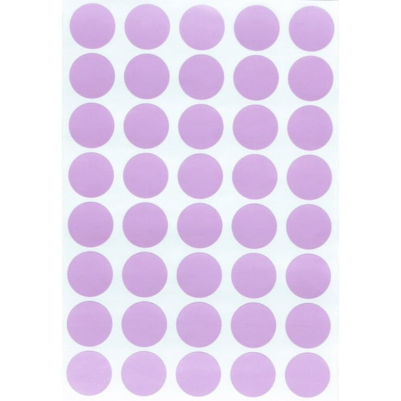 Royal Green 3/4 inch Color Coding Labels Round Dot Stickers 19mm in Pastel Purple - 600 Pack by