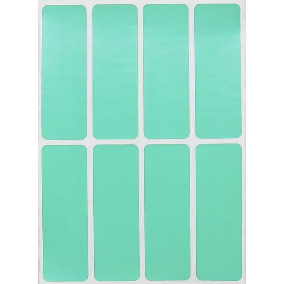 Royal Green 3 x 1 inch Labels Rectangular (75mm x 25mm) Pastel Green Sticker Roll - 40 Pack