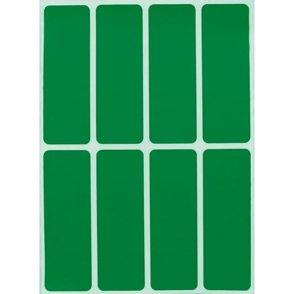 Royal Green 3x1 Permanent Adhesive Labels Color Code Stickers Rectangle in Green - 800 Pack