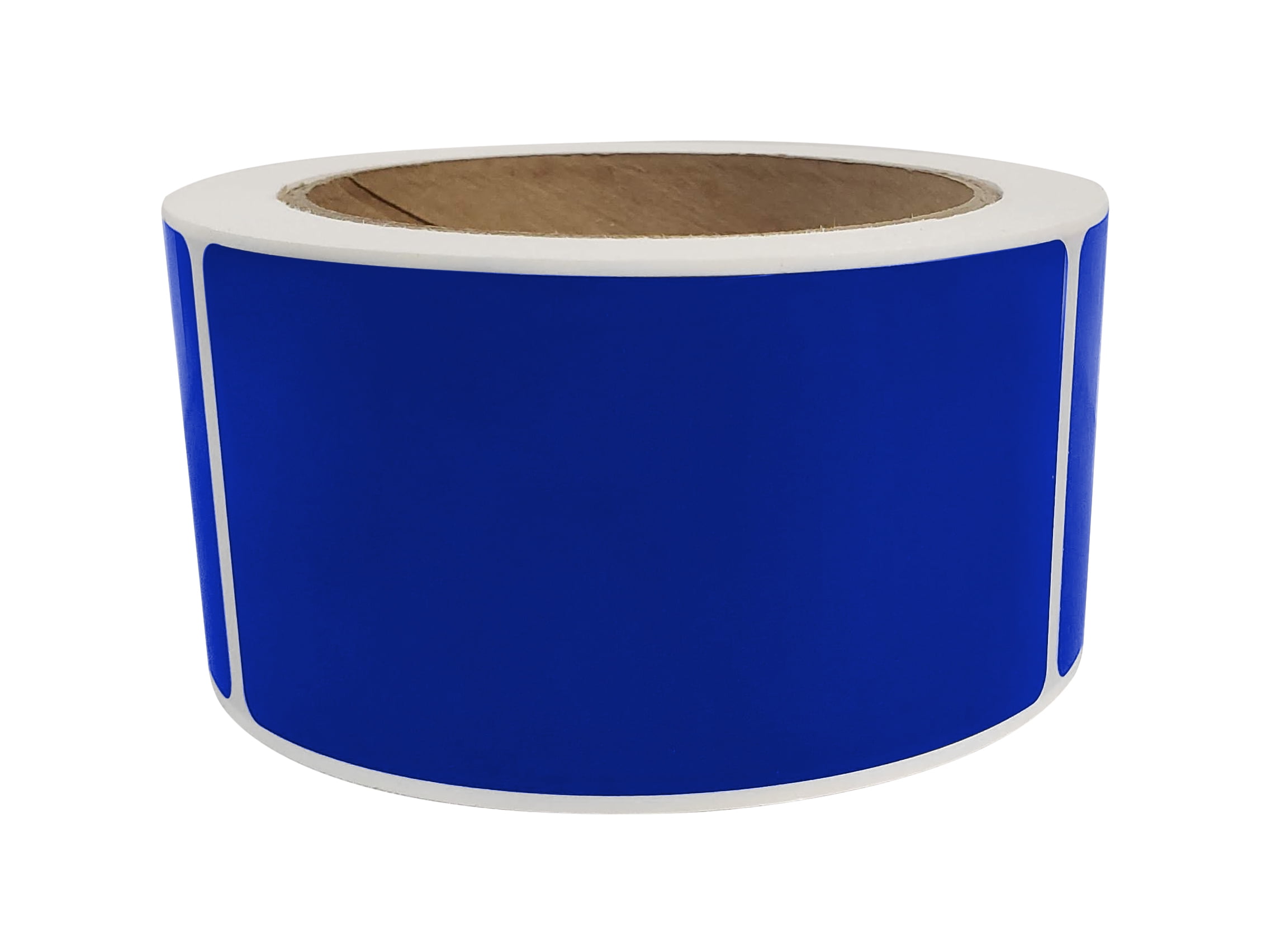 Royal Green 4x2 Labels Blue Stickers Roll (100mm x 51mm) Rectangular Permanent Adhesive Labels - 250 Pack