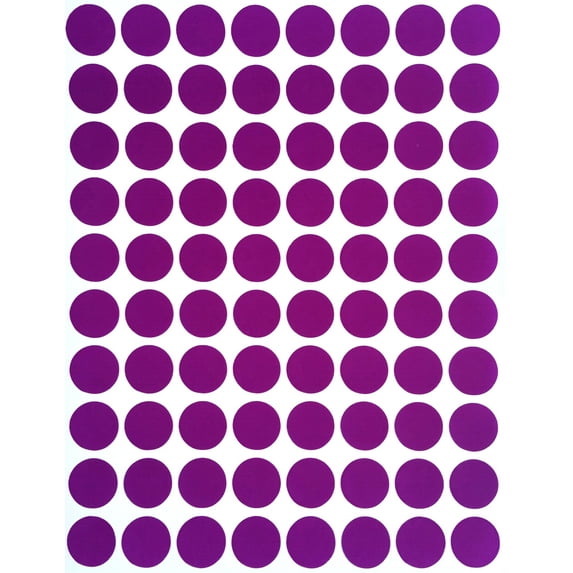 Royal Green Adhesive Labels Seals 1/2 inch Purple Dot Stickers 13mm- 8000 Pack