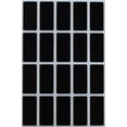 thumbnail image 1 of Royal Green Black Rectangle Stickers 1.57inch x 0.75 inch Rectangular Labels (40mm x 19mm) - 100 Pack, 1 of 7