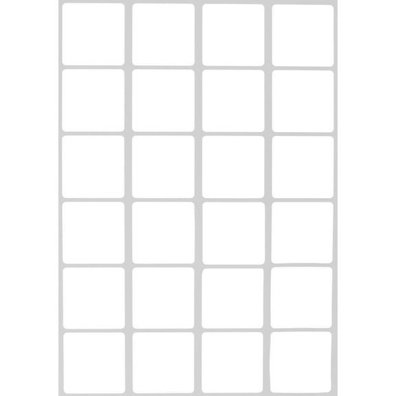 Royal Green Blank Packaging Seals Square Stickers Peel-Off Labels in White - 600 Pack