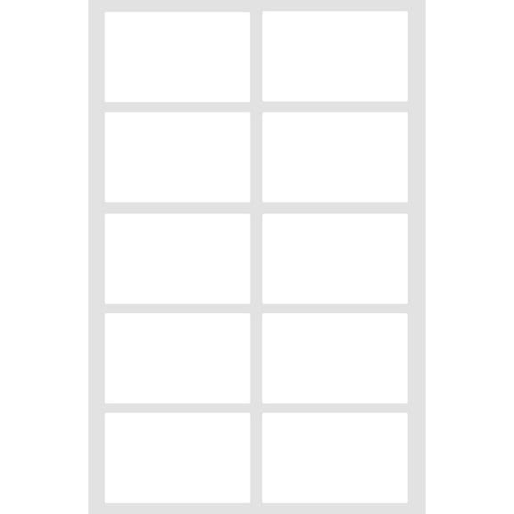 Royal Green Blank Rectangle Labels ( 50mm x 31mm) Adhesive Stickers in White 2x1.2 inch  - 50 Pack