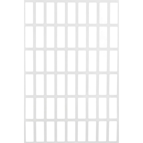 Royal Green Blank Self-Adhesive Labels (25mm x 10mm) Rectangle White Sticker Sheets 1 inch x 3/8 inch -2700 Pack