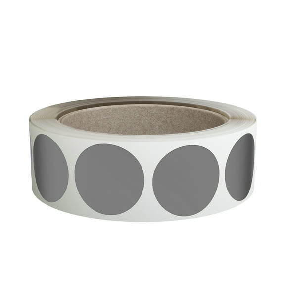 Royal Green Circle Label Roll 25mm Grey Dot Sticker 1 Inch - 600 Pack
