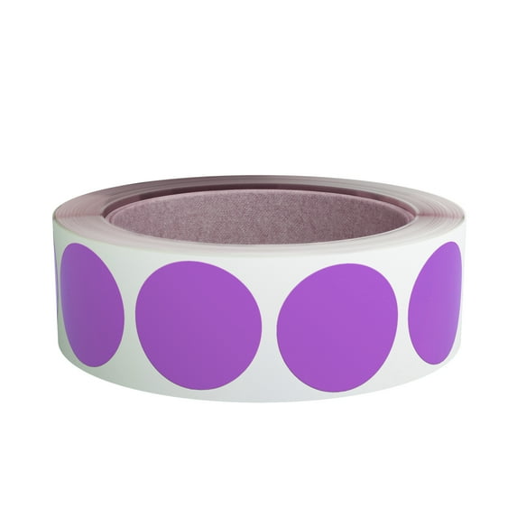 Royal Green Circle Label Roll 25mm Round Sticker 1 Inch in Pastel Purple - 600 Pack