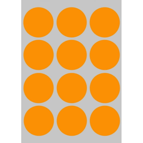 Royal Green Circle Sticker Dots 1.5 inch Color-Coding Stickers for Labeling 38mm (3.8 cm), 300 Pack (Neon Orange)