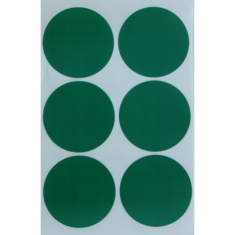 Royal Green Black Dot Stickers 2 inch Diameter (50MM) - 300 Pack