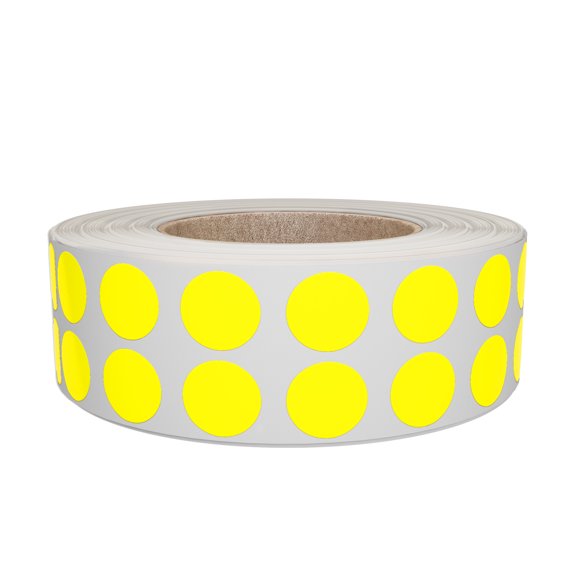 Royal Green Circle Stickers Dots on a Roll (0.375 inch) 10mm Neon Red - 3000 Pack