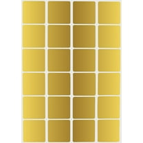 Royal Green Color Code Labels 1" X 1" inch Square in Metallic Gold 25m x 25mm - 1200 Pack