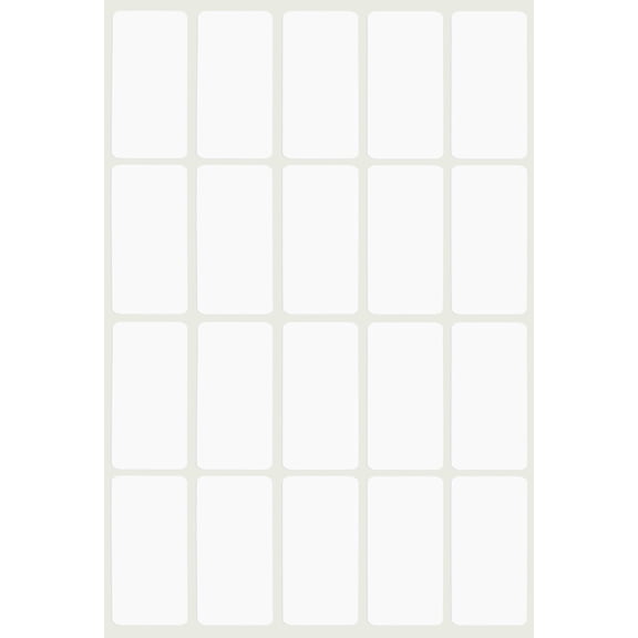 Royal Green Color Code Labels Rectangular Stickers in White 1.57 inch x 0.75 inch (40mm x 19mm) - 2000 Pack