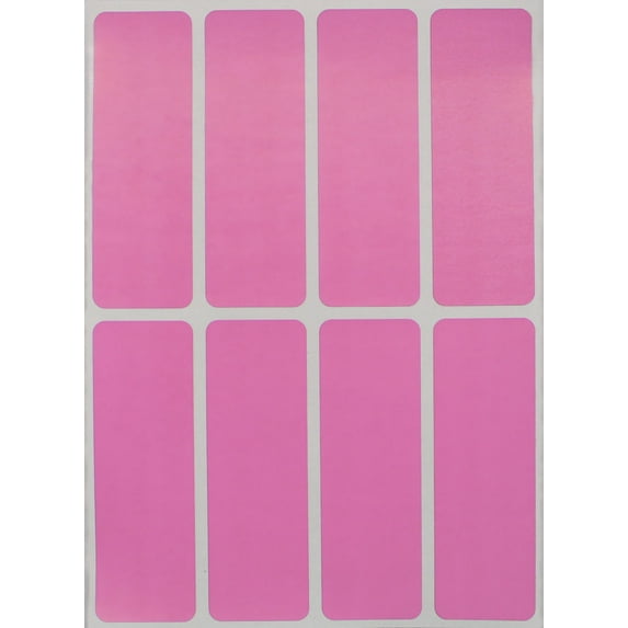Royal Green Color Code Stickers 3x1 (75mm x 25mm) Rectangle Labels in Pastel Pink - 120 Pack