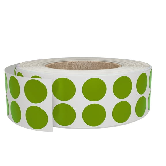 Royal Green Color Code Stickers Roll (0.375 inch) 10mm Olive Green Circle Labels - 3000 Pack
