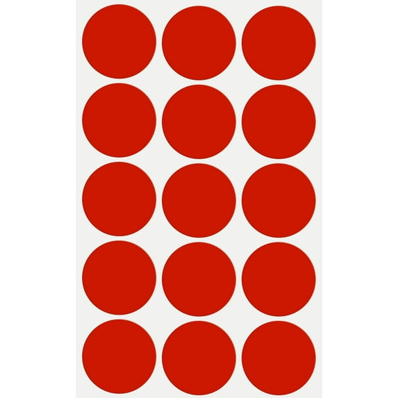 Royal Green Color Code Write On Labels 1.25 inch Dot Stickers for Labeling, and Moving Label for Office & Home in Red, 1500 Pack
