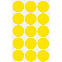 Royal Green Color Code Write On Labels 1.25 inch Dot Stickers for Labeling, and Moving Label for Office & Home in Yellow, 1500 Pack