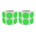 thumbnail image 1 of Royal Green Color-Coding Dot Stickers 3/4" Plain Sticker Roll Labels in Neon Green (19MM) 2100 Labels on 2 Rolls, 1 of 6