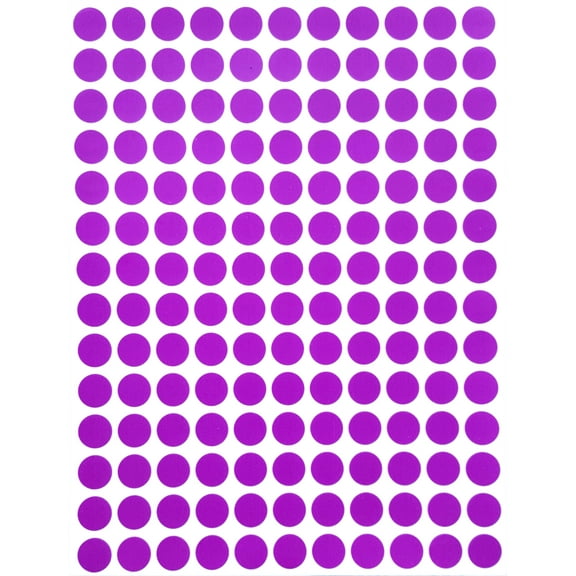 Royal Green Color Coding Labels 0.375 inch Round Sticky Label 3/8 Small Dot Stickers for Labeling 10mm, 7000-Pack (Purple)