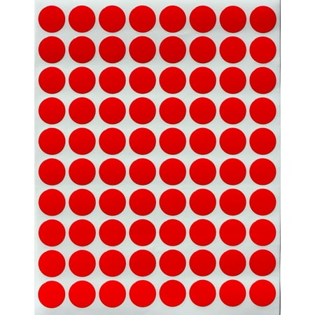 Royal Green Color-Coding Labels 1/2" Red Dot Stickers 0.5 inch Self-Adhesive Round Labels for Organization, Inventory, Office, Classroom & Crafts - 1200 Pack