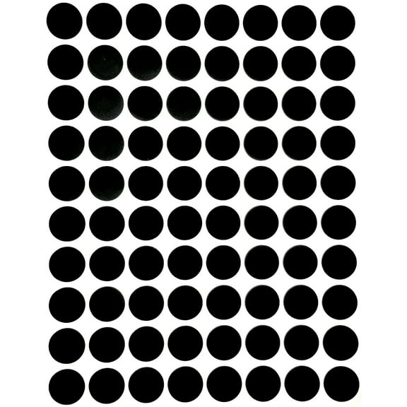 Royal Green Color Coding Labels 1/2" Round Dot Stickers 0.5 inch in Black - 1200 Pack