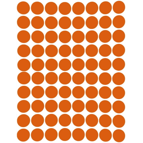 Royal Green Color Coding Labels 1/2 inch (13mm) Orange Dot Stickers - 4000 Pack