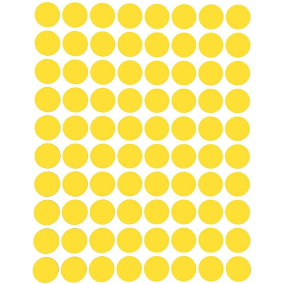 Royal Green Color-Coding Labels 1/2 inch (13mm) Yellow Sticker Dots - 4000 Pack