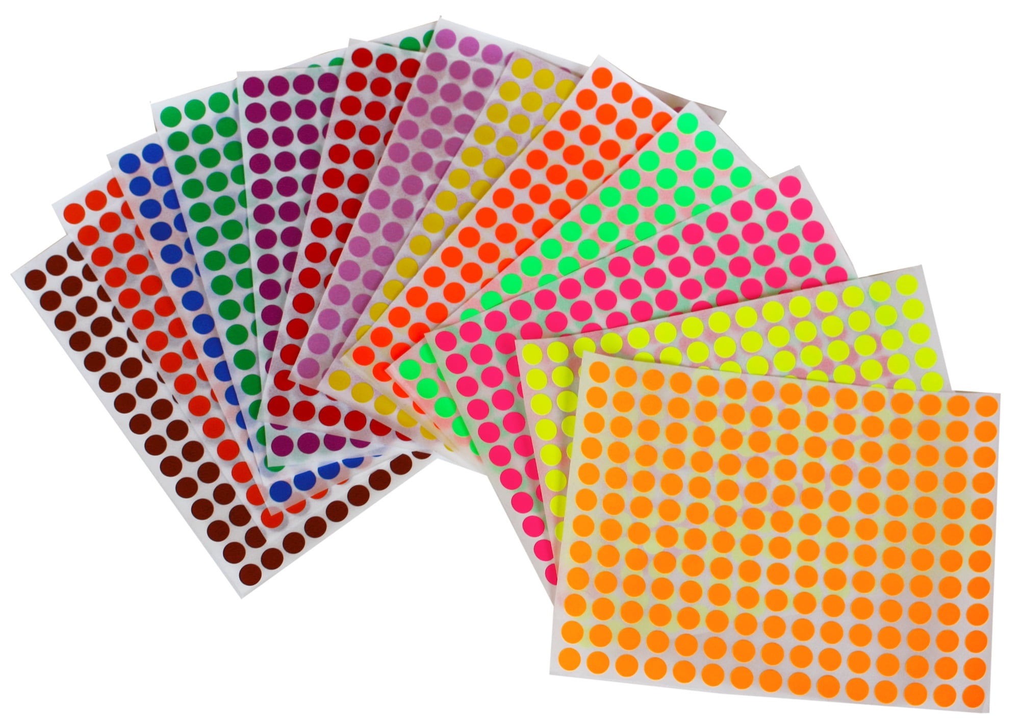 Royal Green Color Coding Labels 1/4” 8mm 5/16 Dot Stickers in Assorted ...