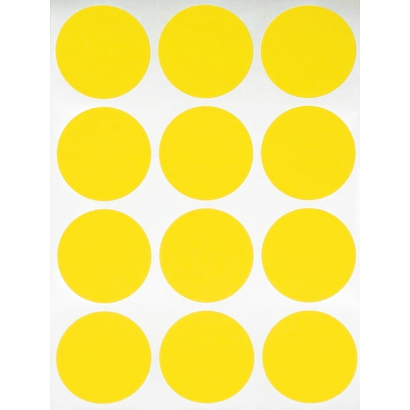 Royal Green Color Coding Labels - 1.5 Diameter Round dot Stickers in Yellow Size 38mm - 180 Pack