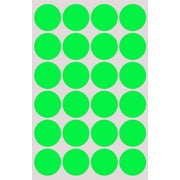 Royal Green Color Coding Labels 1 inch Sticker Round Circle Neon Green 25mm - 360 Pack