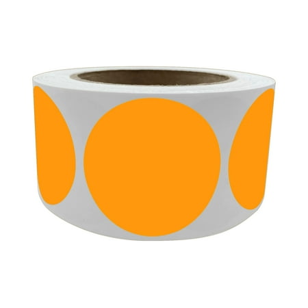 Royal Green Color-Coding Labels 2 inch Colored Label Rolls in Neon Orange (50mm) - 600 Pack
