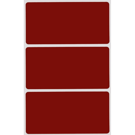 Royal Green Color-Coding Labels 4x2 inch Rectangular Label Stickers in Red Velvet (102 mm x 51 mm) - 300 Pack