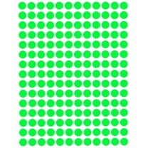 Royal Green Color Coding Labels ¼” 8mm 5/16 Small Dot Stickers in Neon Green - 9000 Pack